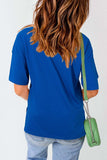 US Flag Round Neck Short Sleeve T-Shirt - Trendsi - Flyclothing LLC