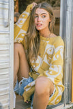 And The Why Checkerboard Sweater with Yin Yang Pattern - Trendsi - Flyclothing LLC