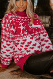 Christmas Element Turtleneck Long Sleeve Sweater - Trendsi - Flyclothing LLC