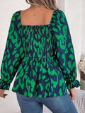Square Neck Flounce Sleeve Blouse - Trendsi - Flyclothing LLC