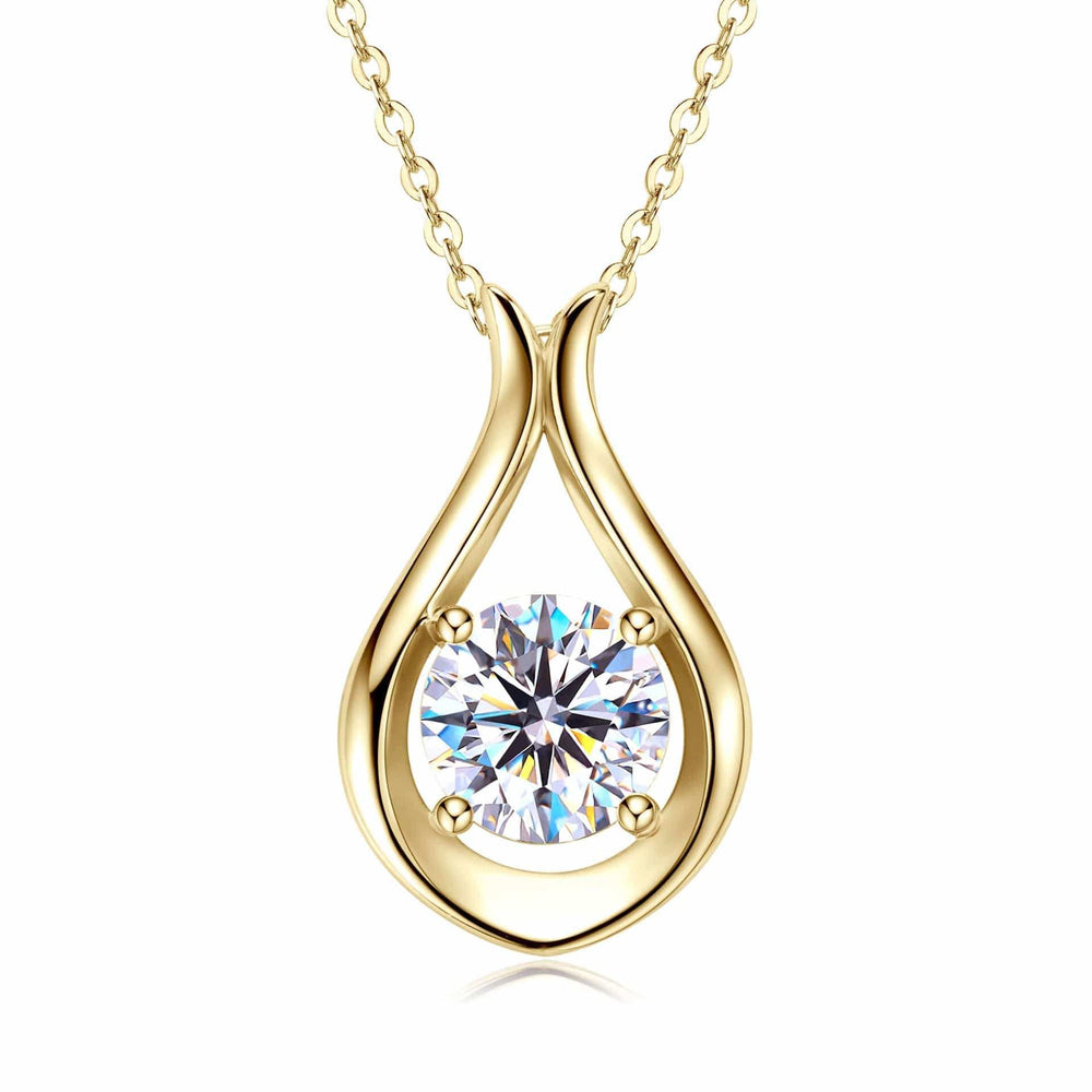 2 Carat Moissanite 925 Sterling Silver Pendant Necklace - Trendsi - Flyclothing LLC