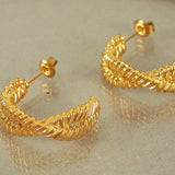 Titanium Steel Geometric Stud Earrings - Trendsi - Flyclothing LLC