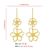 Alloy Flower Dangle Earrings - Trendsi - Flyclothing LLC