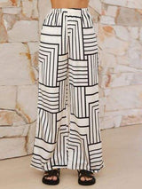 Button Down Half Sleeve Top and Pants Set - Trendsi - Flyclothing LLC
