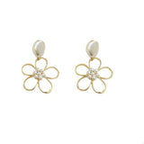 Pearl & Floral Drop Earrings - Trendsi - Flyclothing LLC