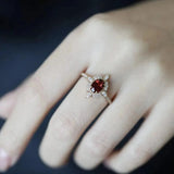 925 Sterling Silver Zircon Ring - Trendsi
