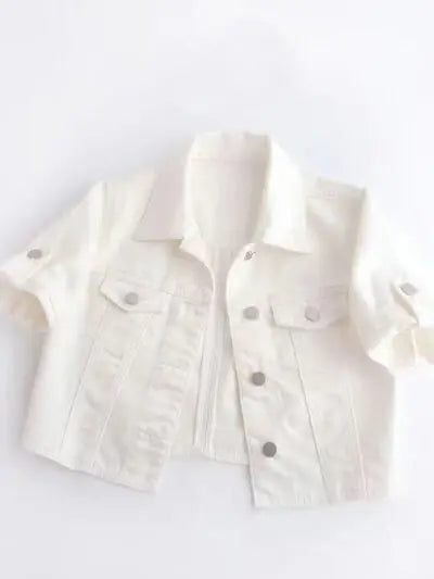 Full Size Cropped Denim Jacket Plus Size - Trendsi - Flyclothing LLC
