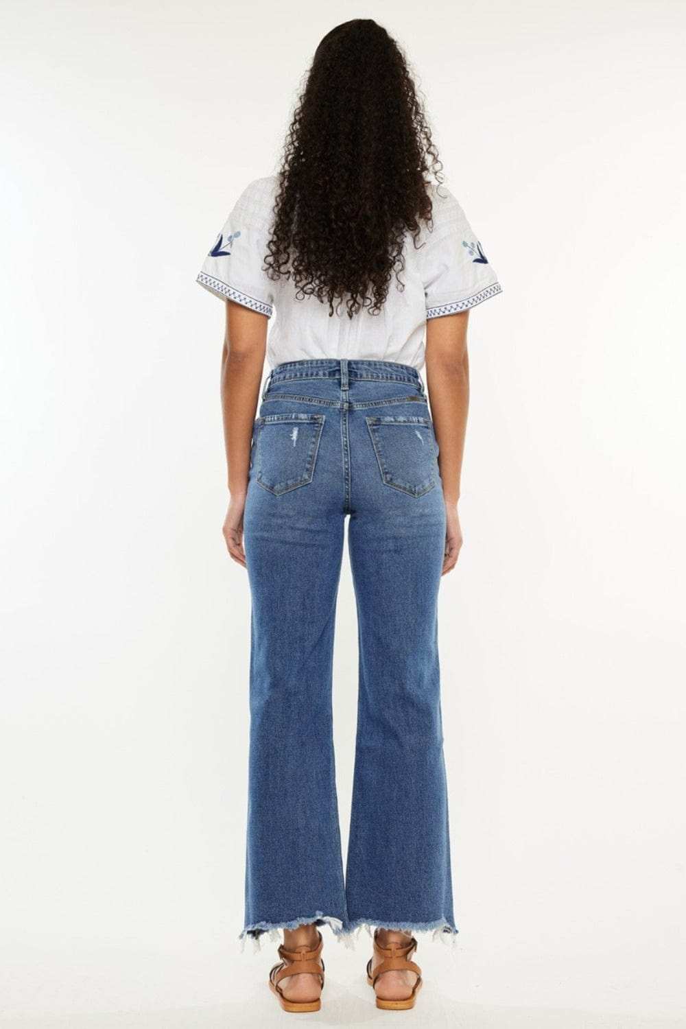 Kancan Full Size High Rise Slim Wide Leg Jeans - Trendsi - Flyclothing LLC