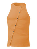 Men's Full Size Cutout Round Neck Tank Plus Size - Trendsi