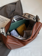PU Leather Adjustable Strap Crossbody Bag - Trendsi