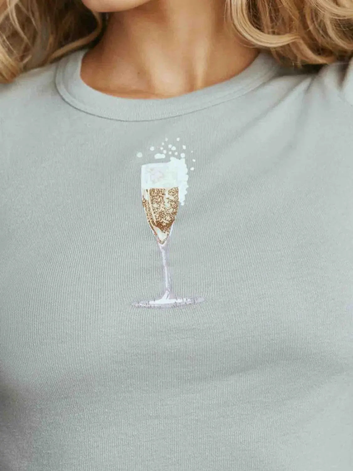 Graphic Round Neck Short Sleeve T-Shirt - Trendsi - Flyclothing LLC