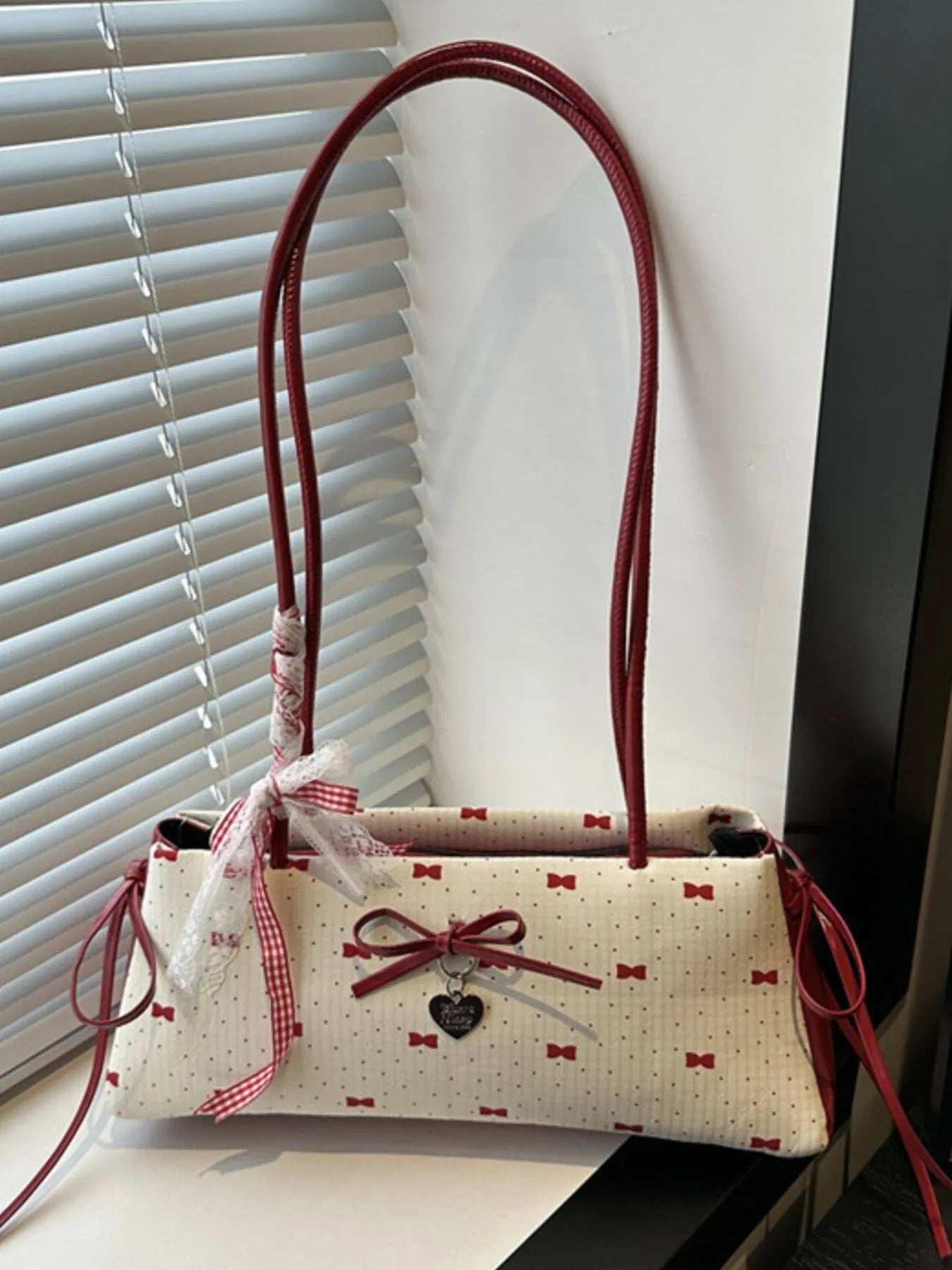 Bow Print Shoulder Bag - Trendsi - Flyclothing LLC
