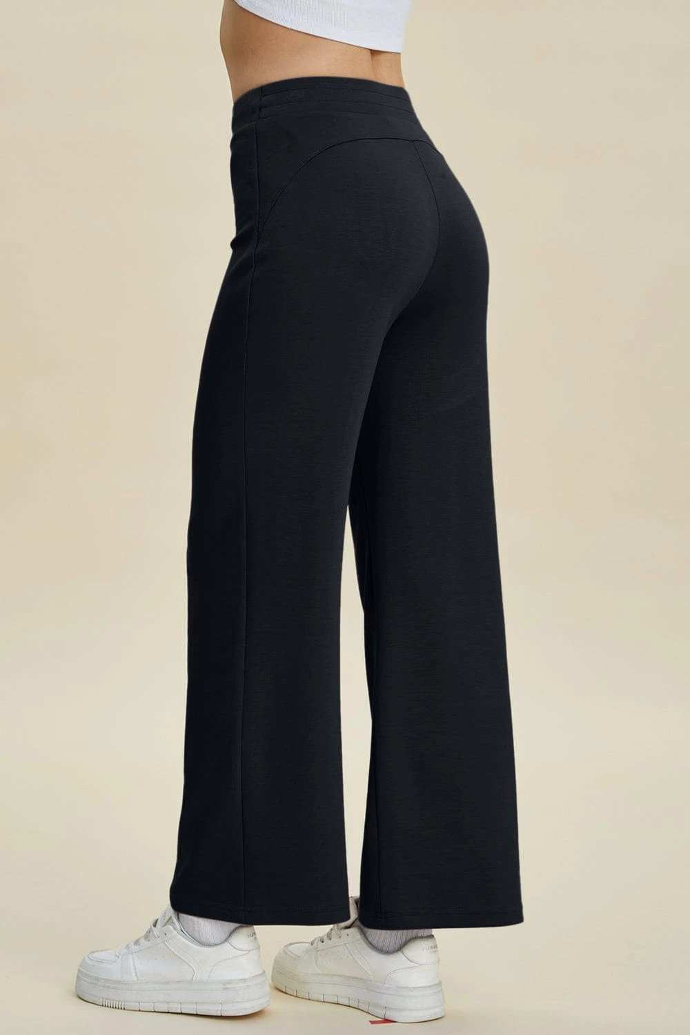 Basic Bae Full Size Air Scuba Drawstring Wide Leg Pants - Trendsi - Flyclothing LLC