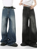 Wide Leg Jeans with Pockets - Trendsi