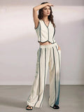 Stripe Vest and Pants Two-Piece Set - Trendsi