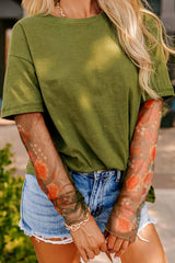 Faux Two Piece Floral Long Sleeve Patchwork Top - Trendsi - Flyclothing LLC