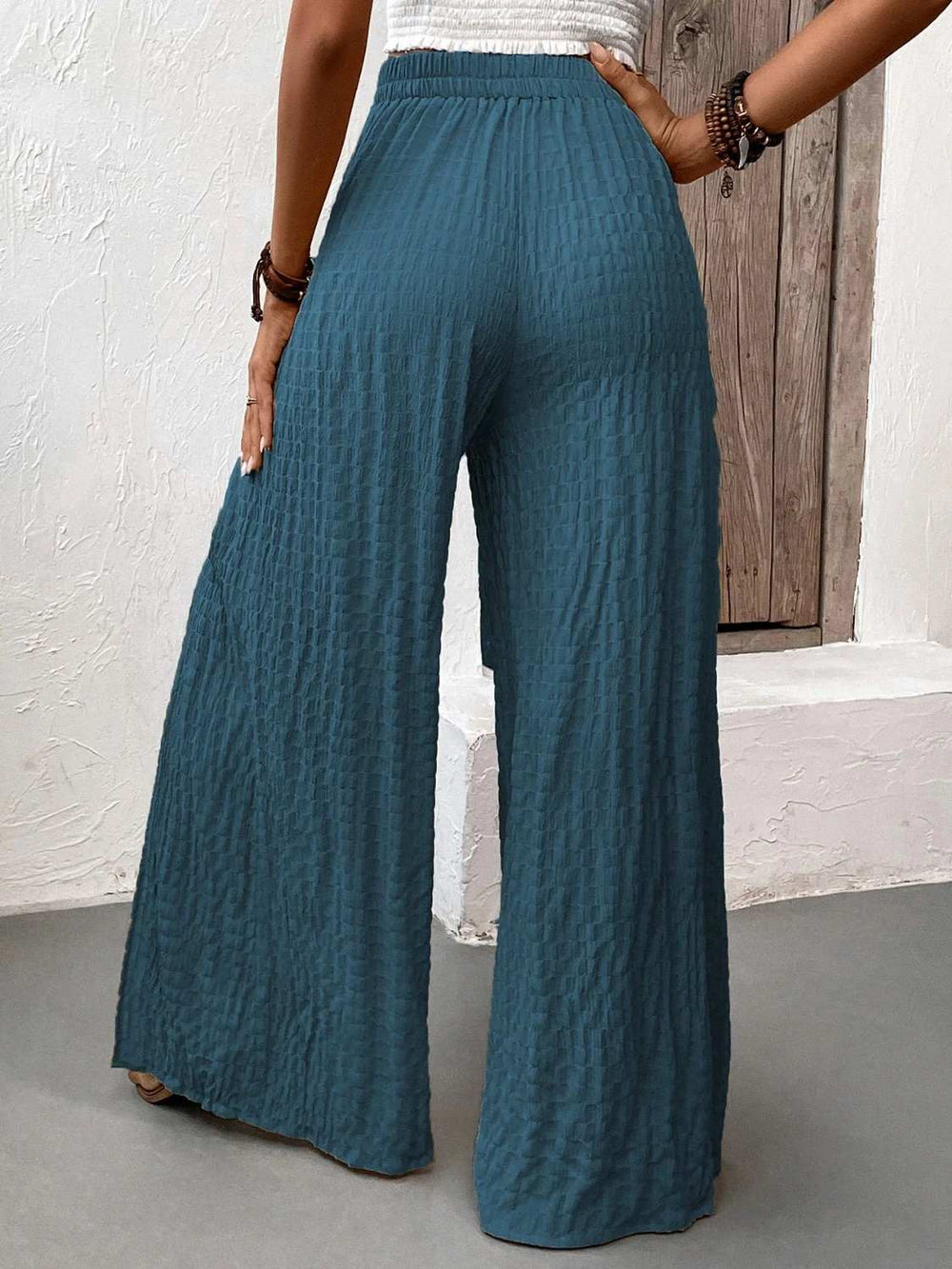 Tied Slit Wide Leg Pants - Trendsi - Flyclothing LLC