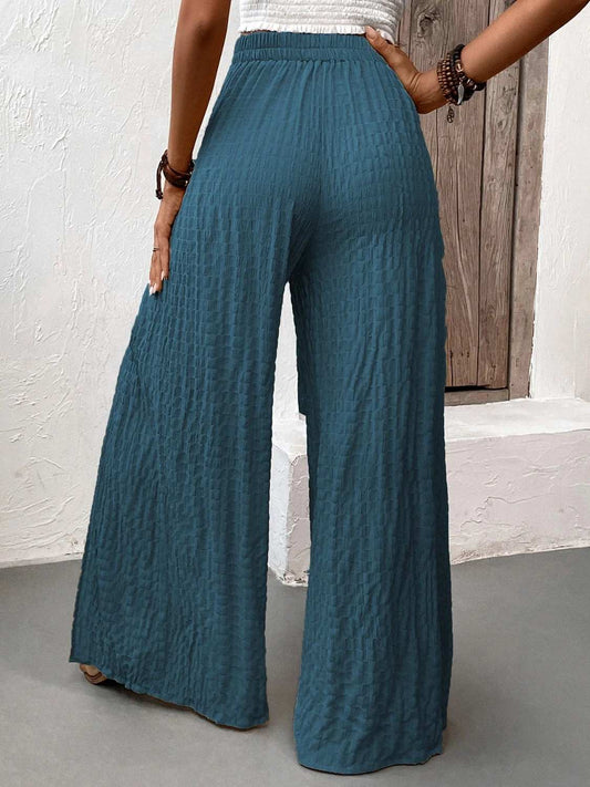 Tied Slit Wide Leg Pants - Trendsi - Flyclothing LLC