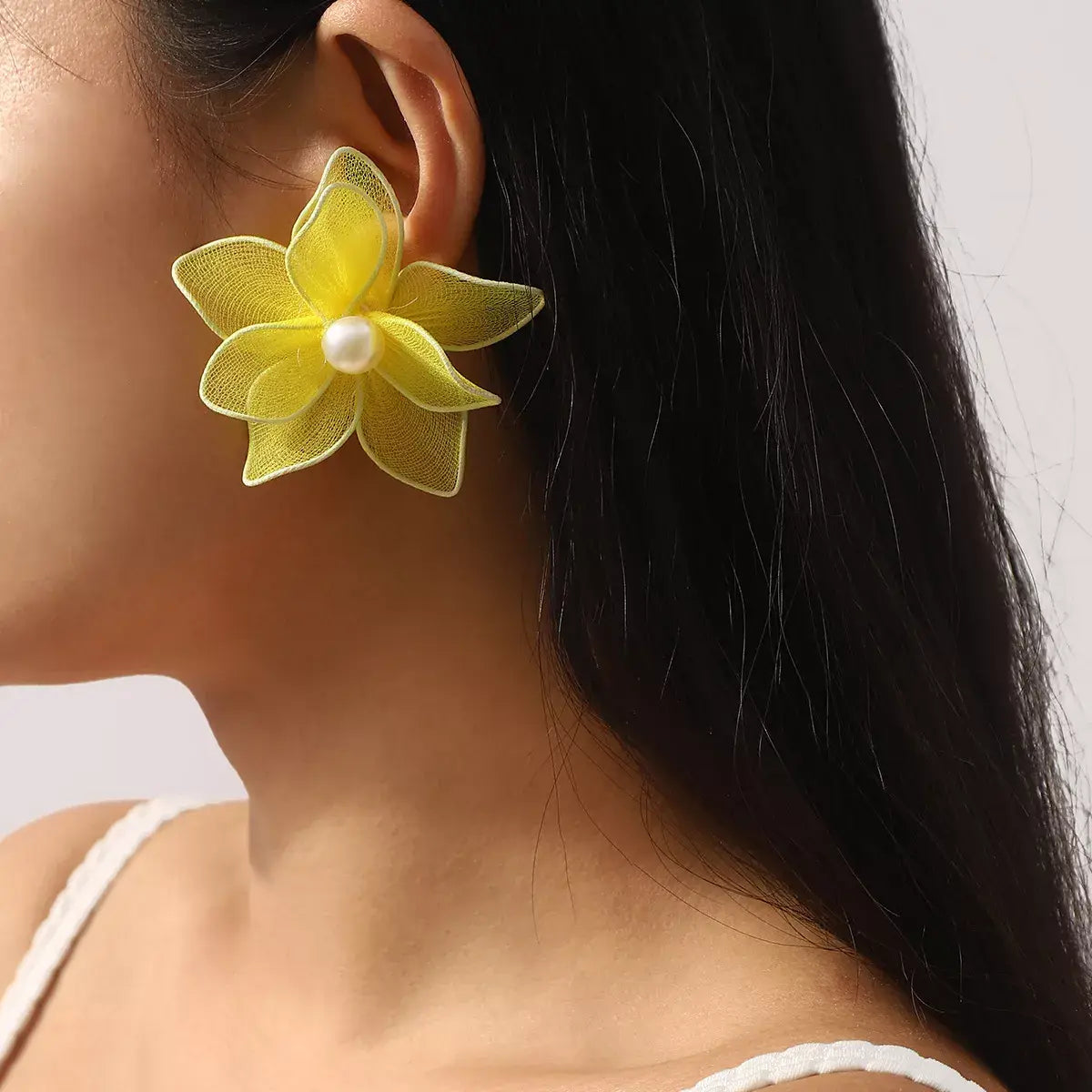 Flower Pearl Stud Earrings - Trendsi - Flyclothing LLC