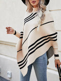 Striped Pattern Batwing Sleeve Sweater - Trendsi - Flyclothing LLC