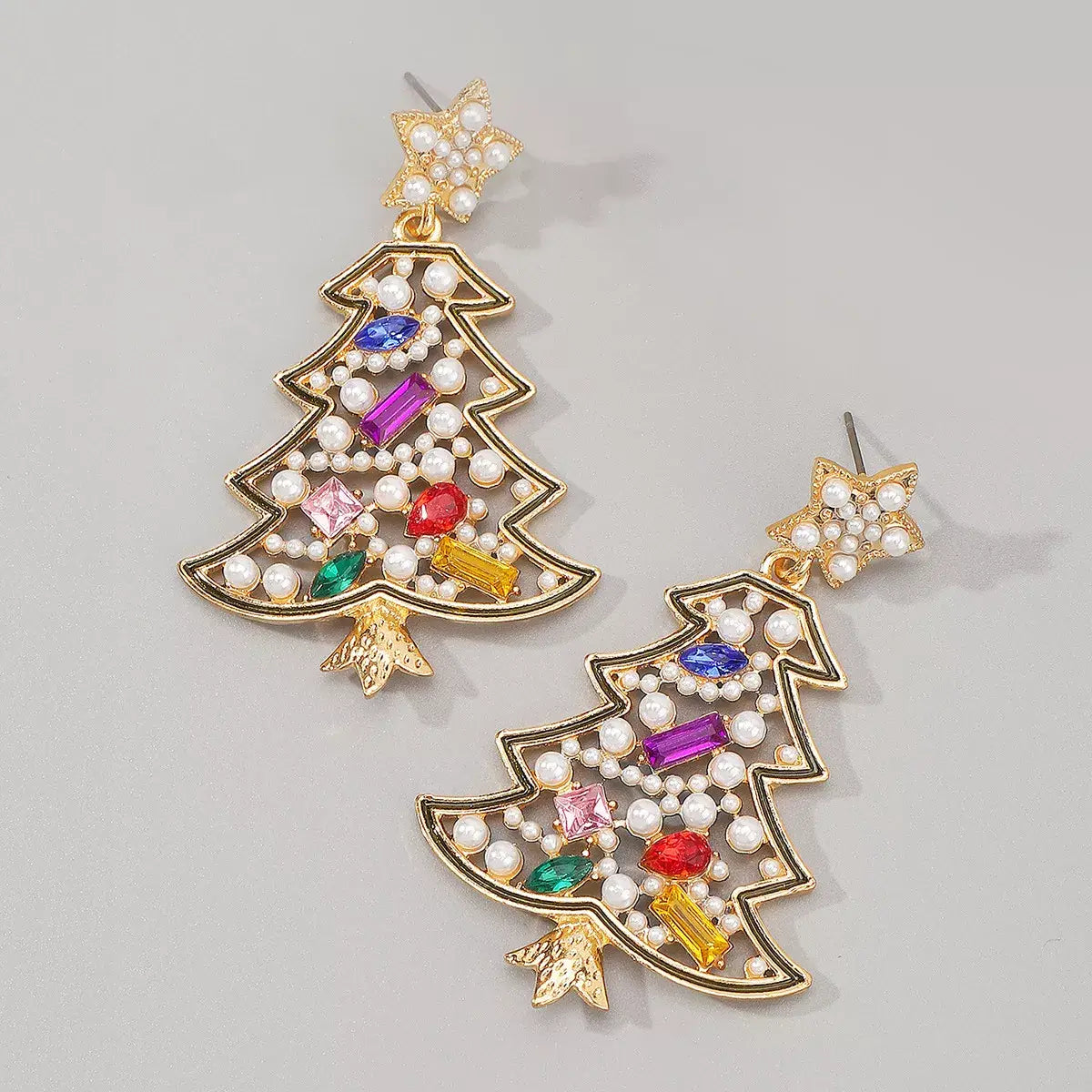 Christmas Tree Dangle Earrings - Trendsi - Flyclothing LLC