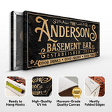 Custom Basement Bar Sign III - Tailored Canvases - Flyclothing LLC
