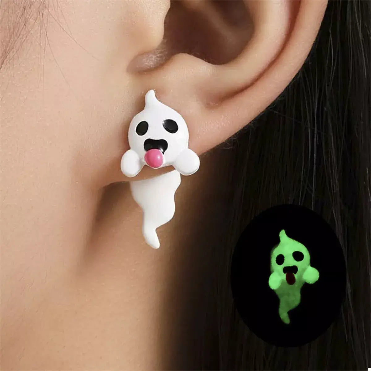 Halloween Ghost and Pumpkin Dangle Earrings - Trendsi - Flyclothing LLC