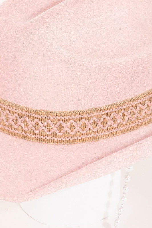 Fame Ornate Band Cowboy Hat - Trendsi