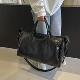 PU Leather Oversize Travel Bag - Trendsi
