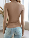 Devine Turtleneck Long Sleeve T-Shirt - Trendsi - Flyclothing LLC