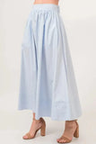 And The Why A-line Flowing Elastic Back Midi Skirt - Trendsi