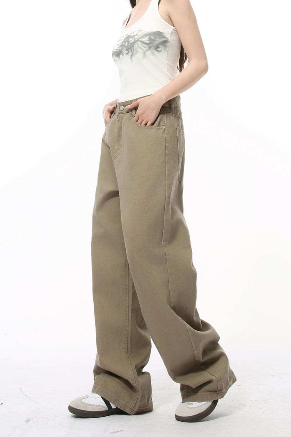 Pocketed Wide Leg Men's Jeans - Trendsi - Flyclothing LLC