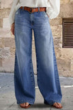 Pocketed Embroidered Straight Leg Jeans - Trendsi