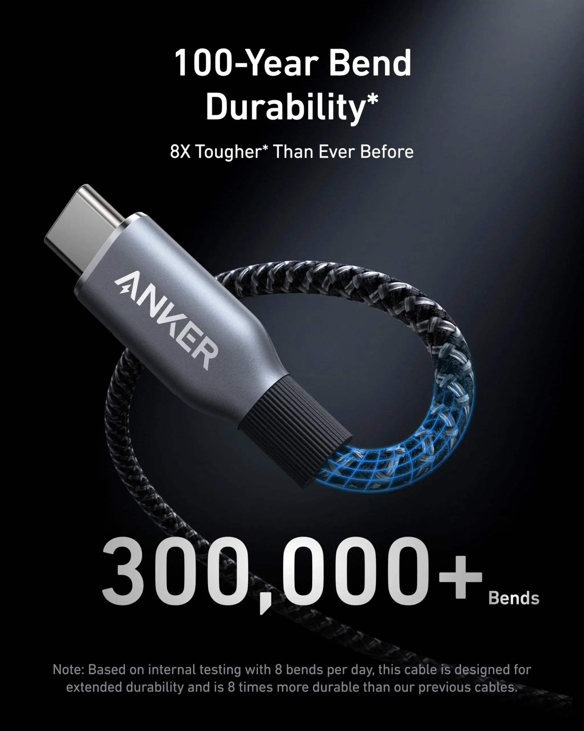 Anker Prime USB-C to USB-C Cable (240W, Upcycled-Braided) - Anker - Flyclothing LLC