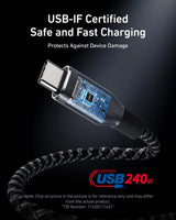 Anker Prime USB-C to USB-C Cable (240W, Upcycled-Braided) - Anker - Flyclothing LLC
