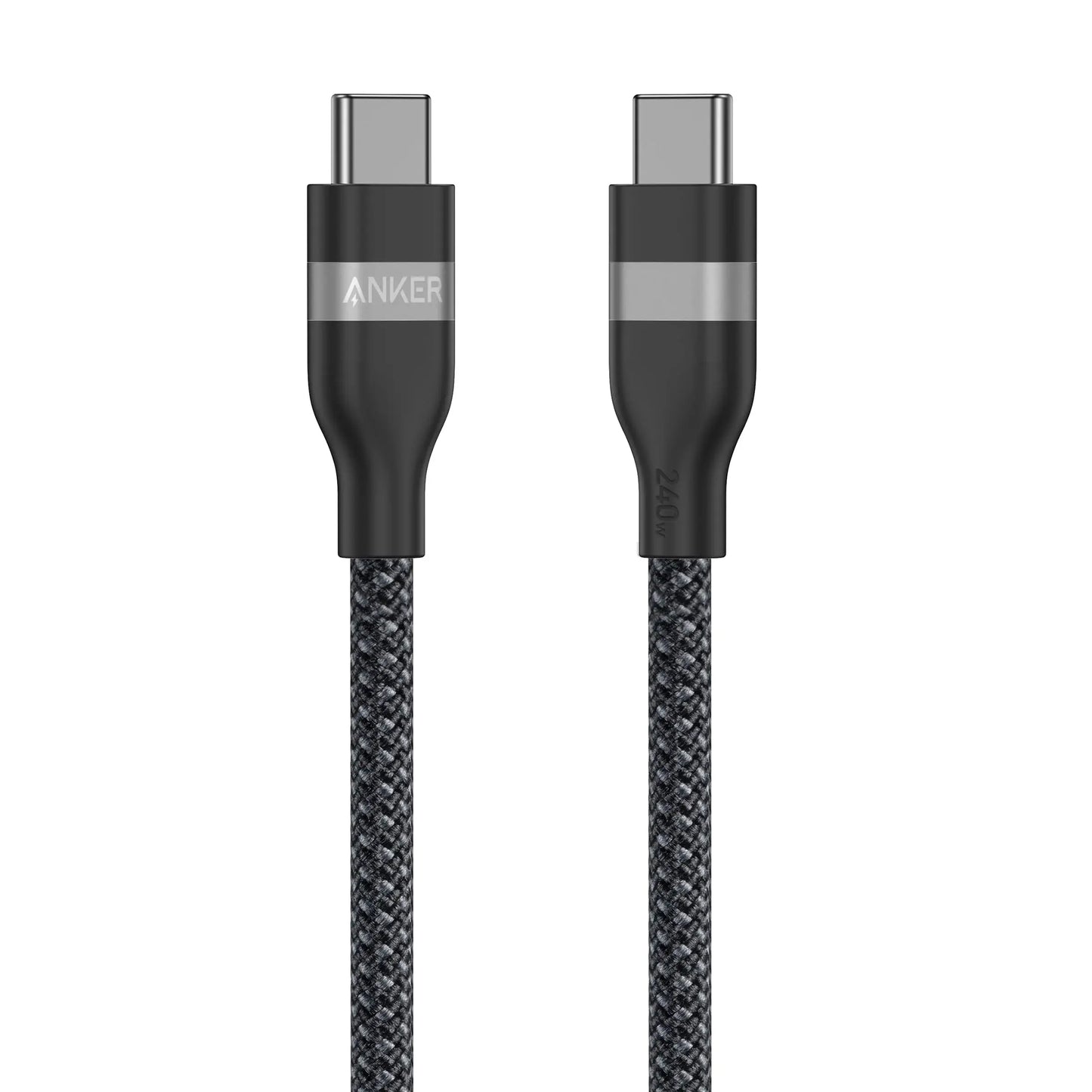 Anker USB-C to USB-C Cable (3 ft / 6 ft, 240W, Upcycled-Braided) - Anker - Flyclothing LLC