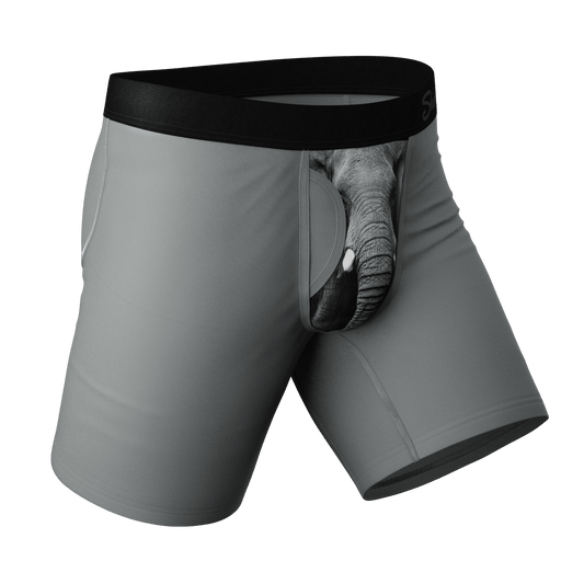The Junk In The Trunk | Elephant Long Leg Ball Hammock® Pouch Boxers With Fly - Shinesty