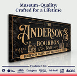 Personalized Bourbon Bar Sign III - Tailored Canvases - Flyclothing LLC
