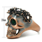 3W014 - Ancientry Gold White Metal Ring with Top Grade Crystal in Emerald - Alamode - Flyclothing LLC