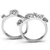 3W026 - Rhodium Brass Ring with AAA Grade CZ in Clear - Alamode - Flyclothing LLC