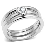 3W027 - Rhodium Brass Ring with AAA Grade CZ in Clear - Alamode - Flyclothing LLC