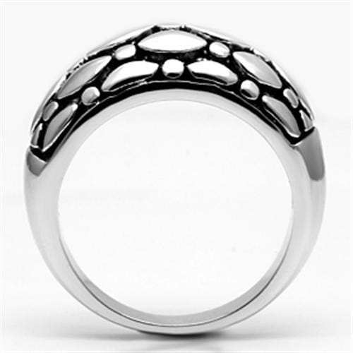 3W042 - Rhodium Brass Ring with No Stone - Alamode - Flyclothing LLC