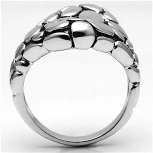 3W047 - Rhodium Brass Ring with No Stone - Alamode - Flyclothing LLC