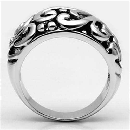 3W052 - Rhodium Brass Ring with No Stone - Alamode - Flyclothing LLC