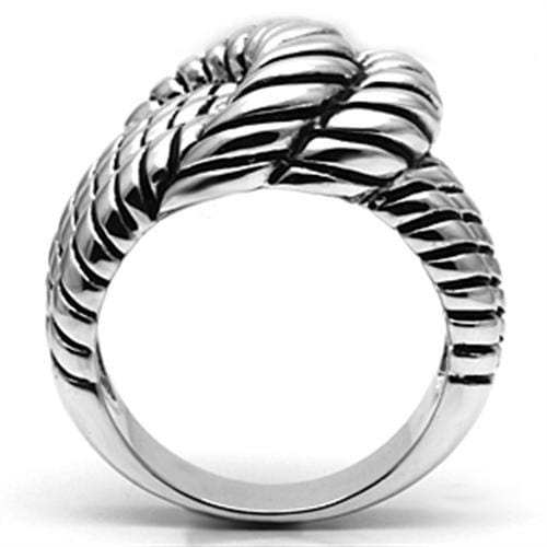 3W061 - Rhodium Brass Ring with No Stone - Alamode - Flyclothing LLC
