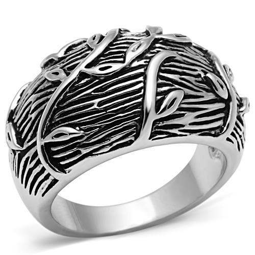 3W064 - Rhodium Brass Ring with No Stone - Alamode - Flyclothing LLC