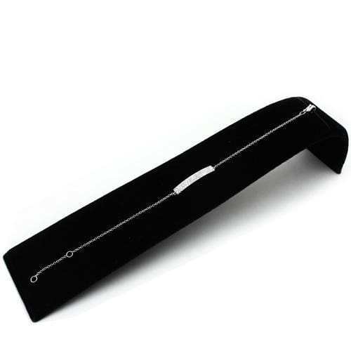 3W068 - Rhodium Brass Bracelet with AAA Grade CZ in Clear - Alamode - Flyclothing LLC