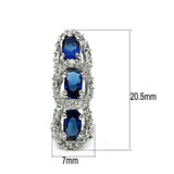 3W089 - Rhodium Brass Earrings with Synthetic Synthetic Glass in Montana - Alamode - Flyclothing LLC