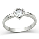 3W107 - Rhodium Brass Ring with AAA Grade CZ in Clear - Alamode - Flyclothing LLC