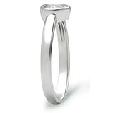 3W107 - Rhodium Brass Ring with AAA Grade CZ in Clear - Alamode - Flyclothing LLC